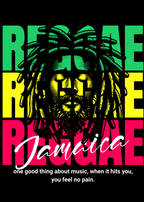 Reggae Jamaika - Round Neck Half Sleeve T-Shirt - Men