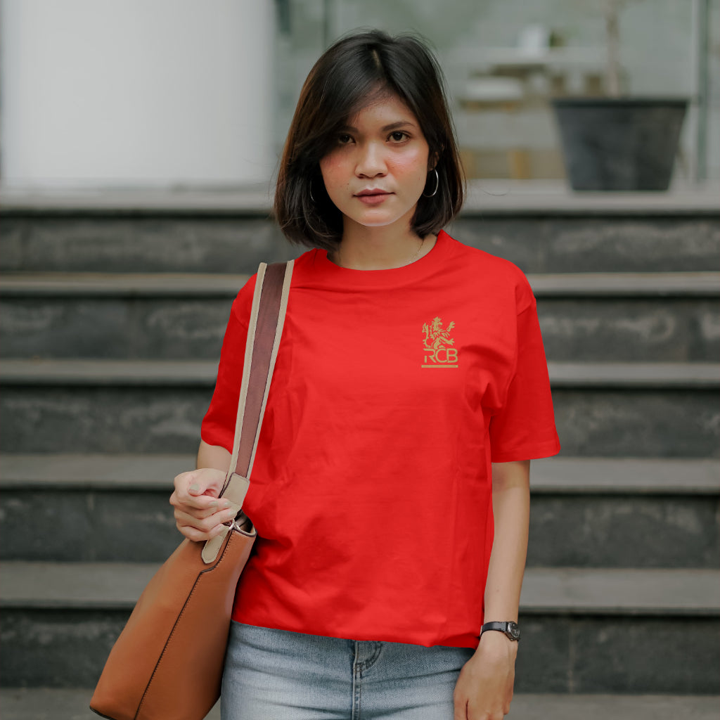 RCB - Chest Printed - IPL - Round Neck Half Sleeve T-Shirt - Unisex