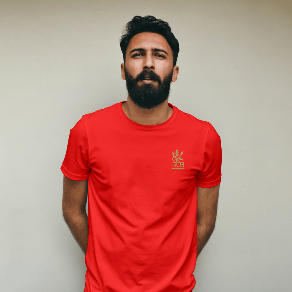 RCB - Chest Printed - IPL - Round Neck Half Sleeve T-Shirt - Unisex