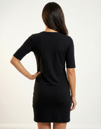 Good Girl - Black Long T-Shirt Dress for Women With Pockets