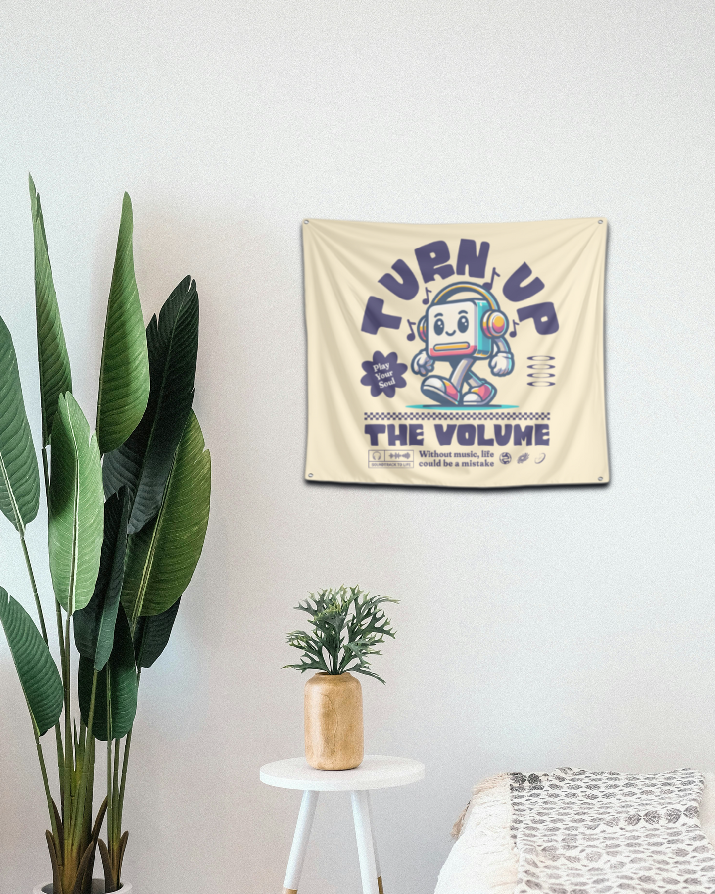 Turn Up The Volume - Tapestry - Wall Hangings