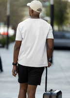 Round Neck Half Sleeve Plain T-Shirt - White - Men