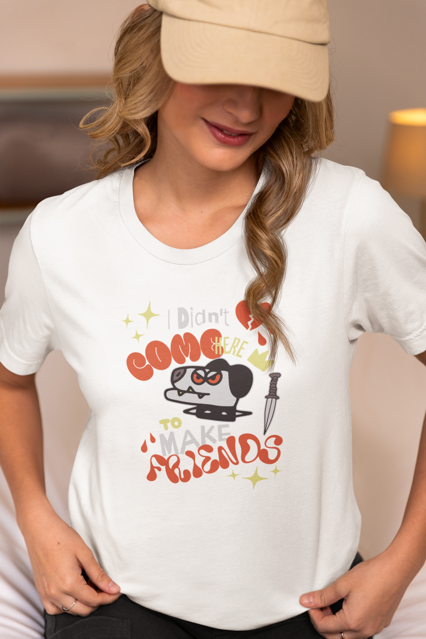 Friendly One - Doodle - Round Neck Half Sleeve T-Shirt - Women