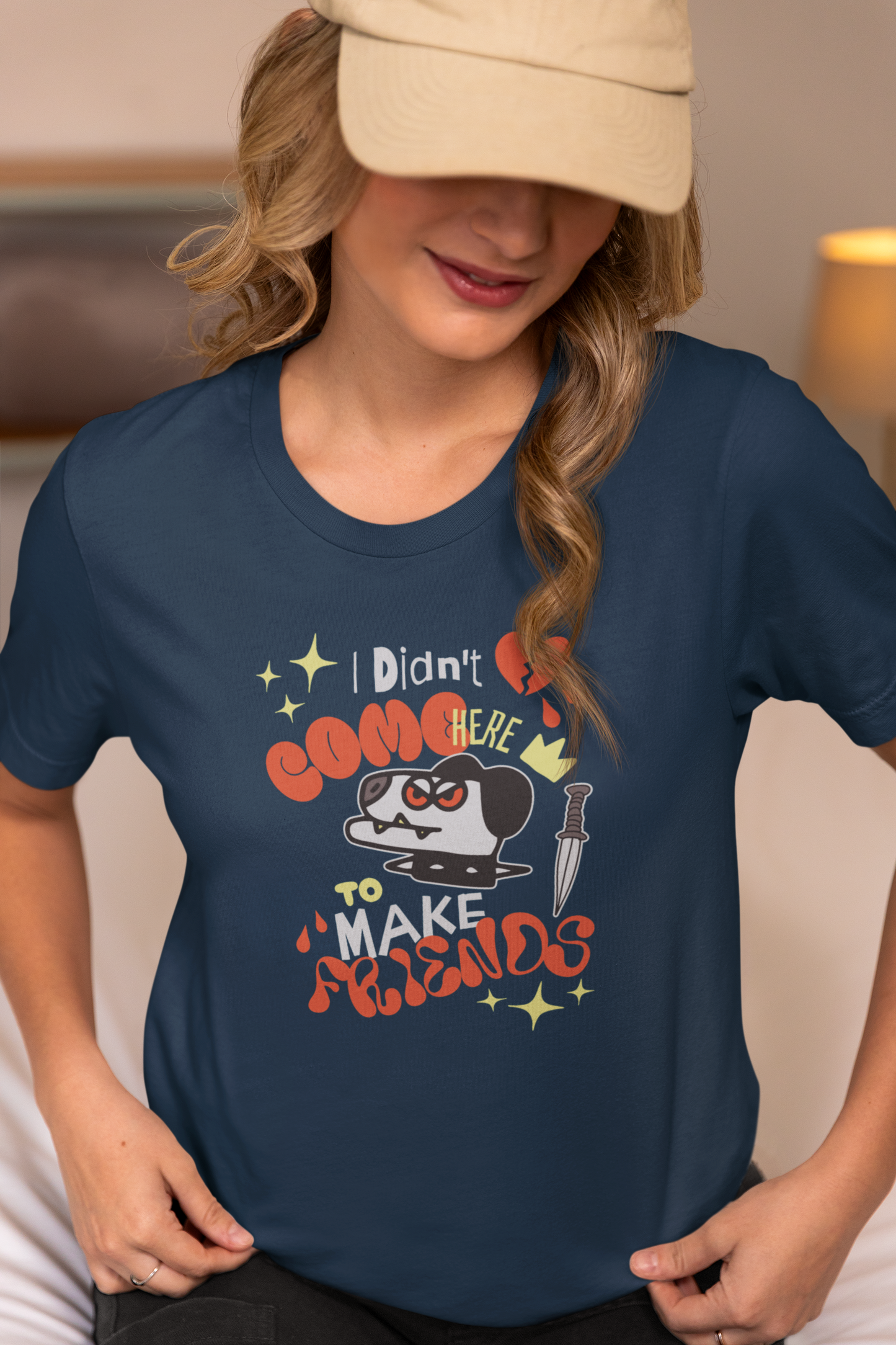 Friendly One - Doodle - Round Neck Half Sleeve T-Shirt - Women