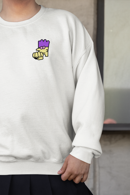 Boy Punch - Chest Embroidered Sweatshirt - Unisex