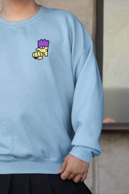 Boy Punch - Chest Embroidered Sweatshirt - Unisex