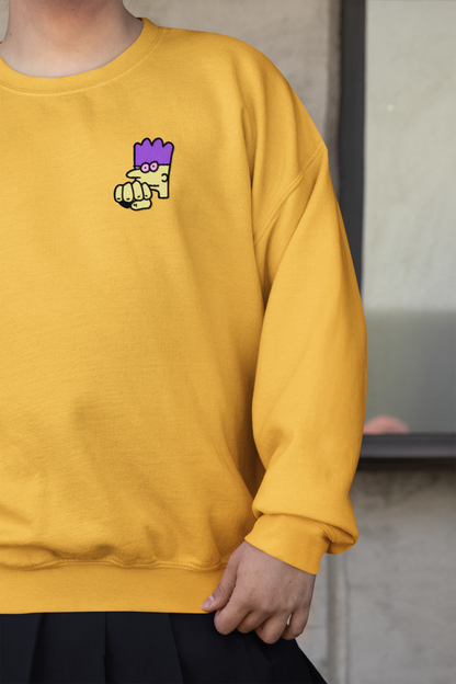 Boy Punch - Chest Embroidered Sweatshirt - Unisex