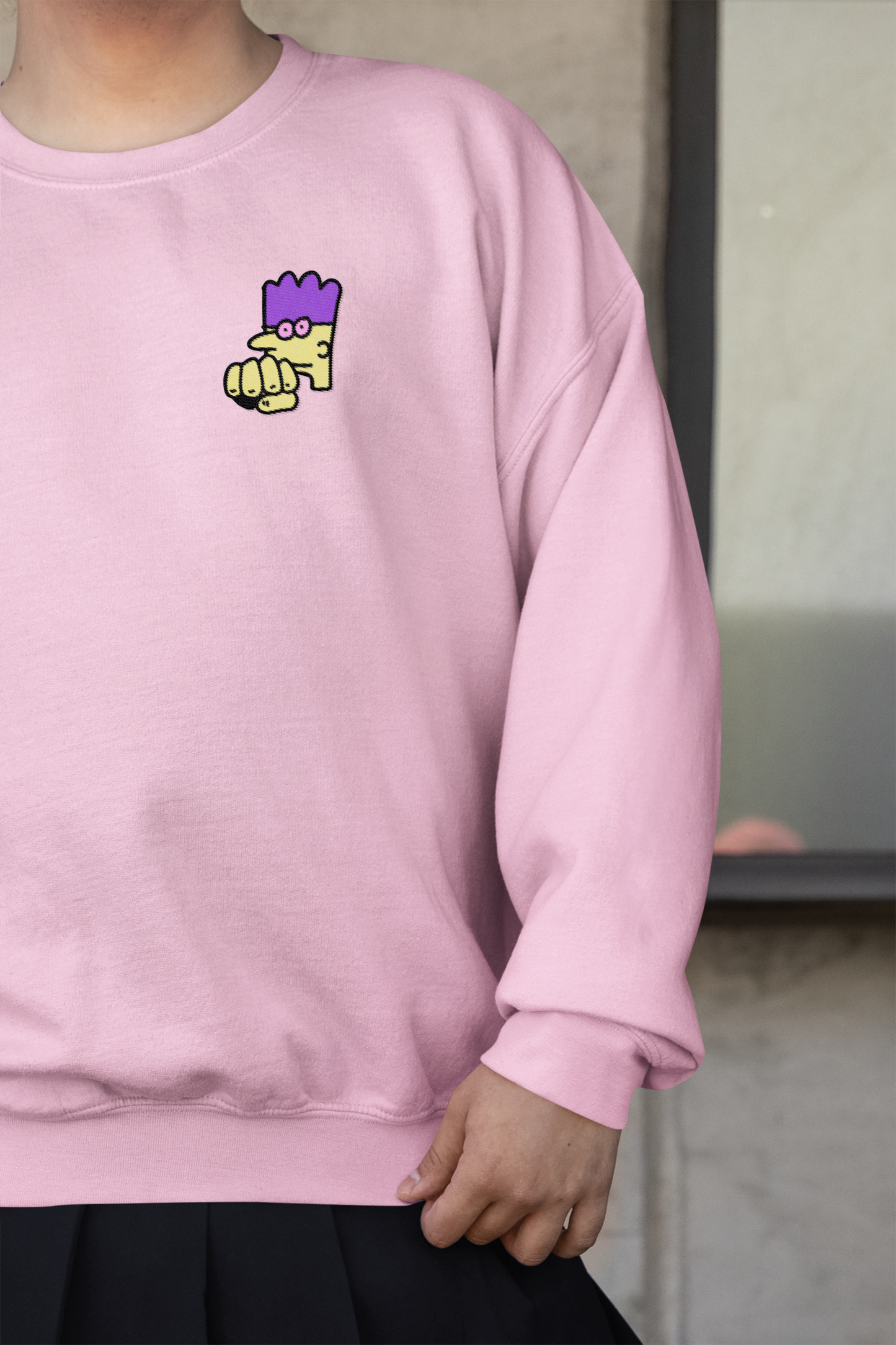 Boy Punch - Chest Embroidered Sweatshirt - Unisex