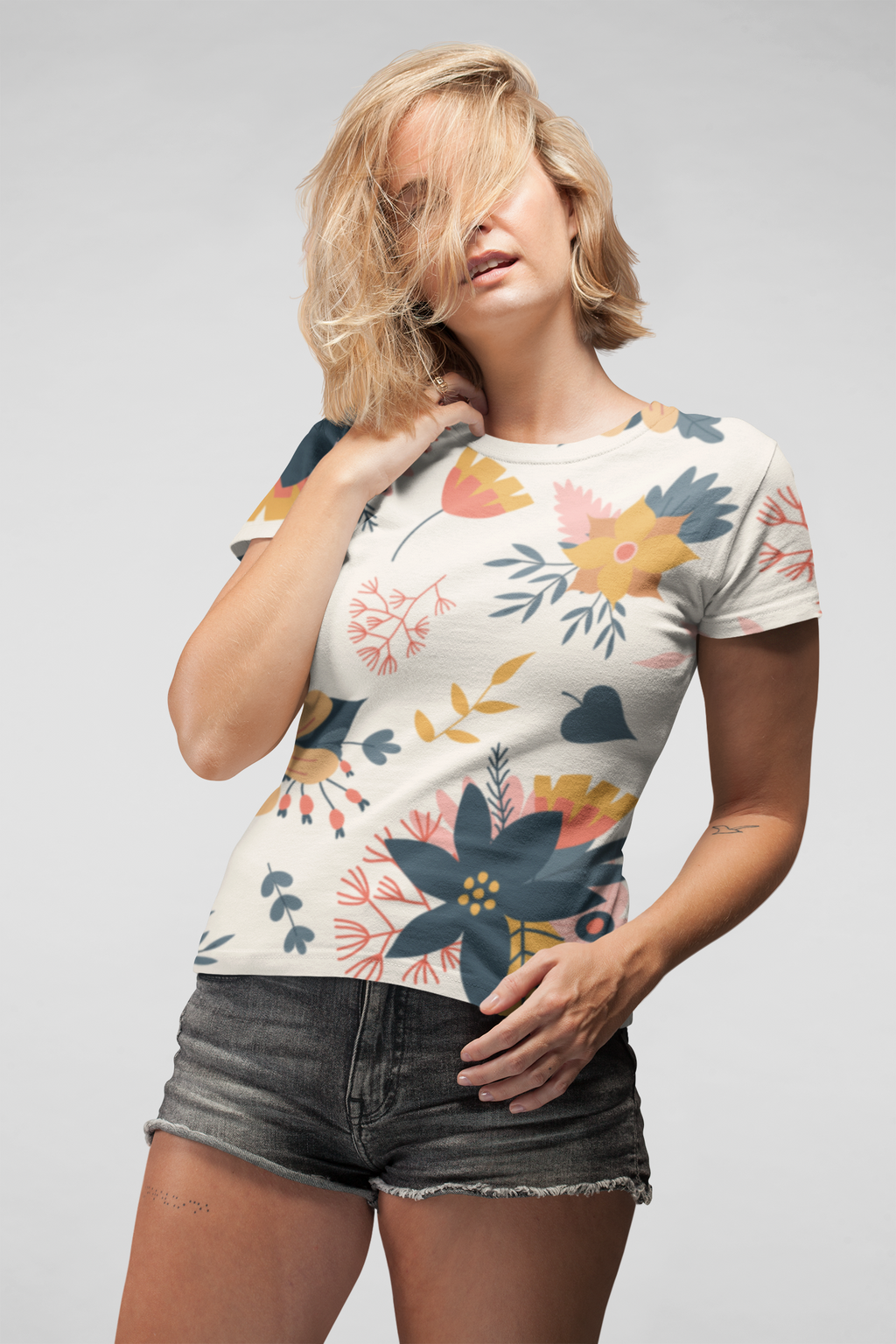 Flower Blossom - All Over Printed Half Sleeve T-Shirt - Unisex