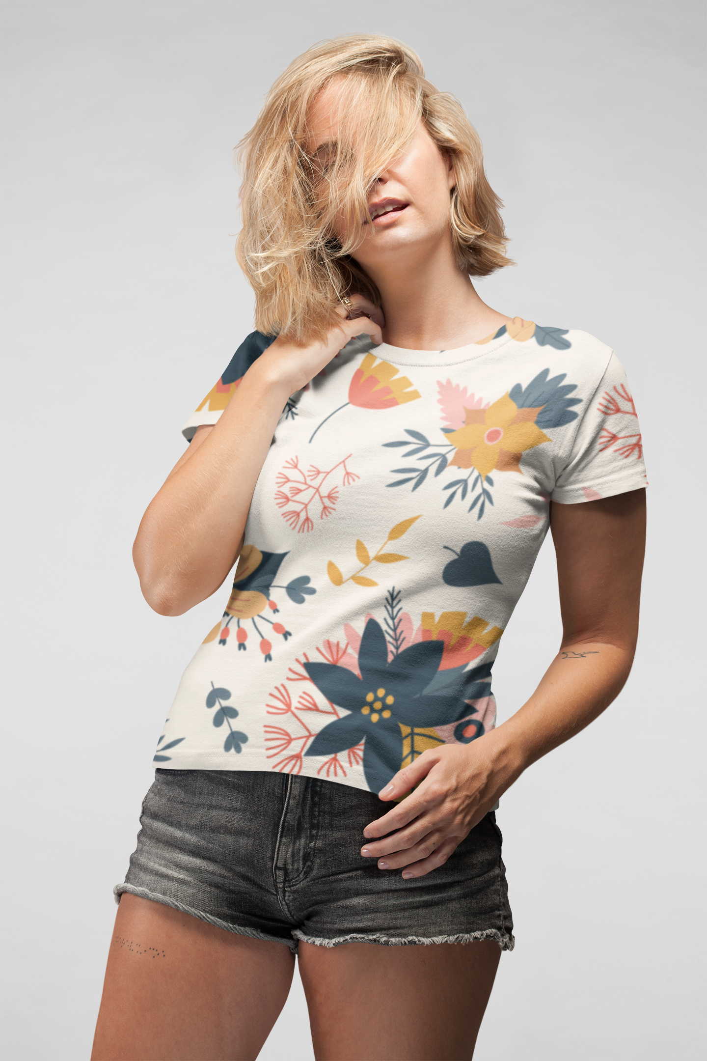 Flower Blossom - All Over Printed Half Sleeve T-Shirt - Unisex