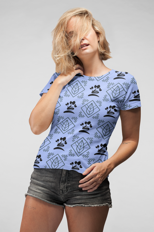 Botanical Leaves - All Over Printed Half Sleeve T-Shirt - Unisex