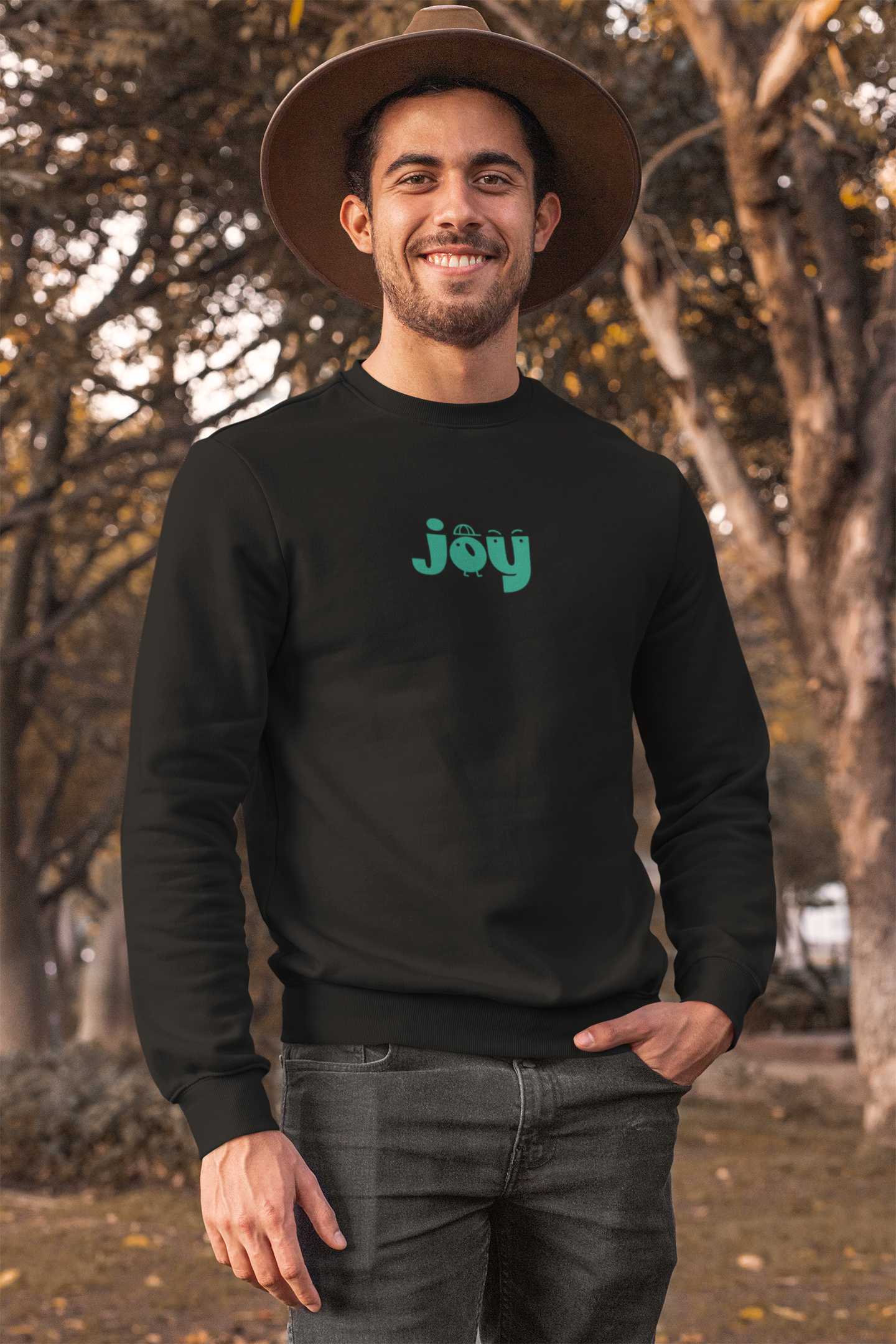 Joy - Round Neck Sweatshirt - Trio Vibes - Men