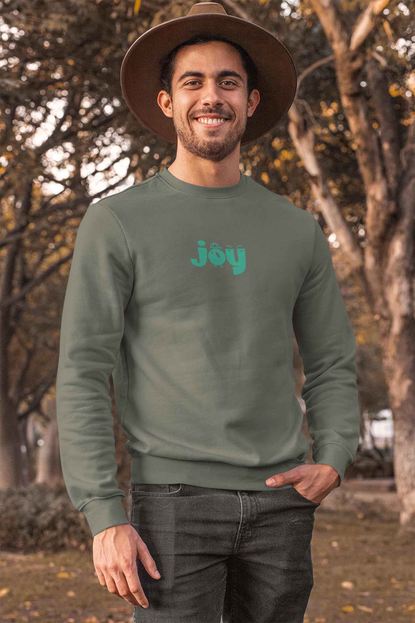Joy - Round Neck Sweatshirt - Trio Vibes - Men