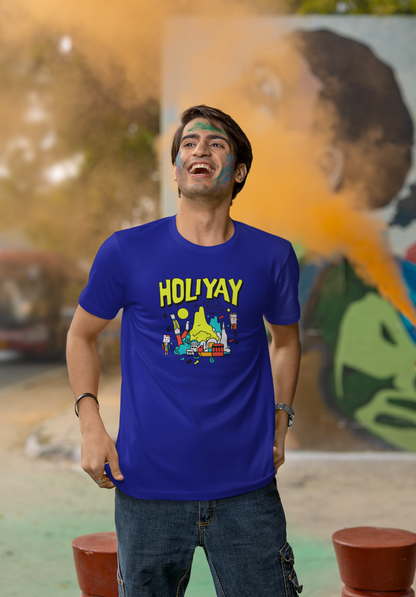 Holiyay - Doodle - Round Neck Half Sleeve T-Shirt - Men