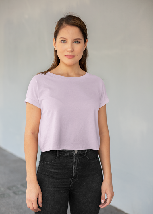 Crop Top Plain - Baby Pink