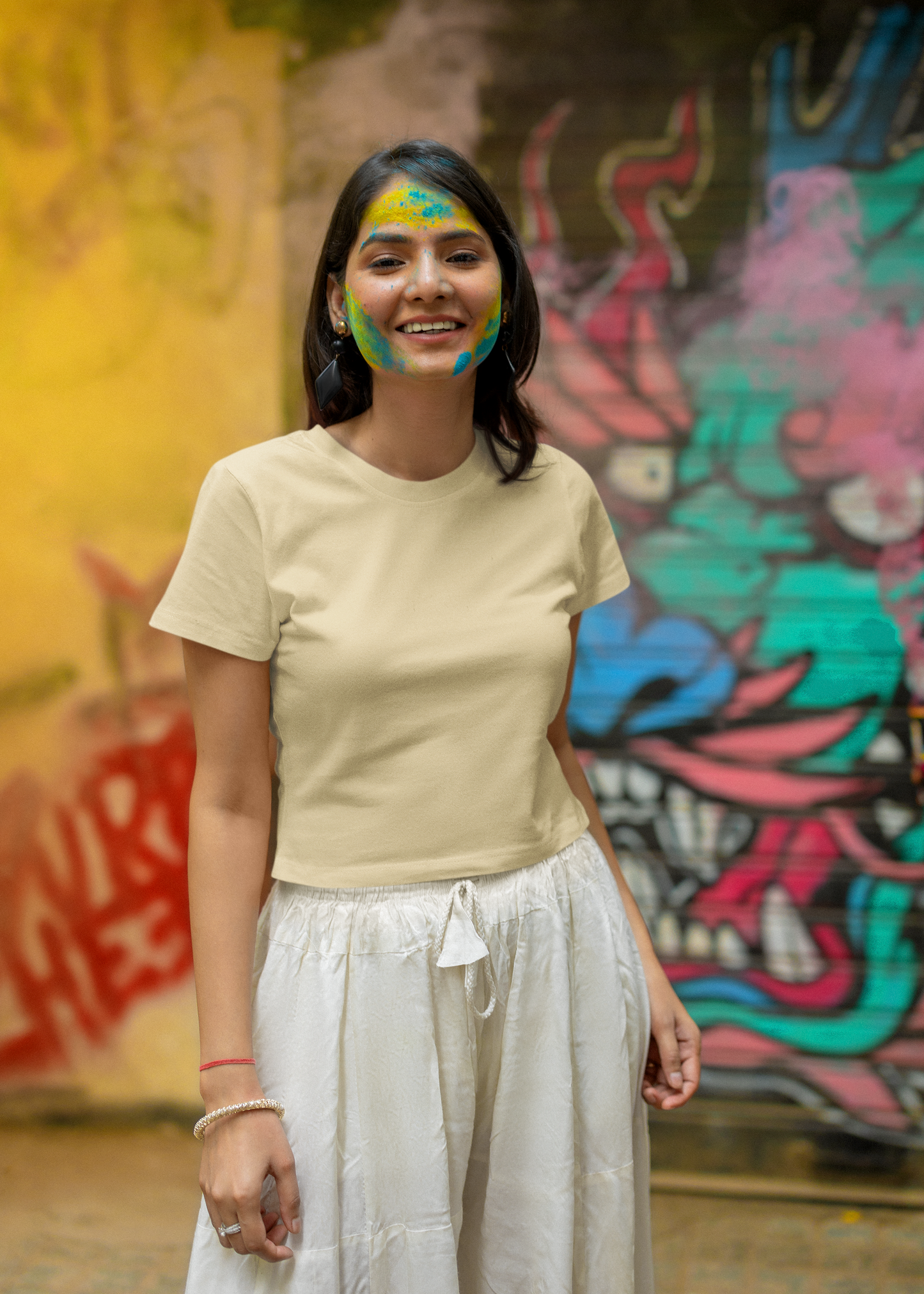 Crop Top Plain - Beige