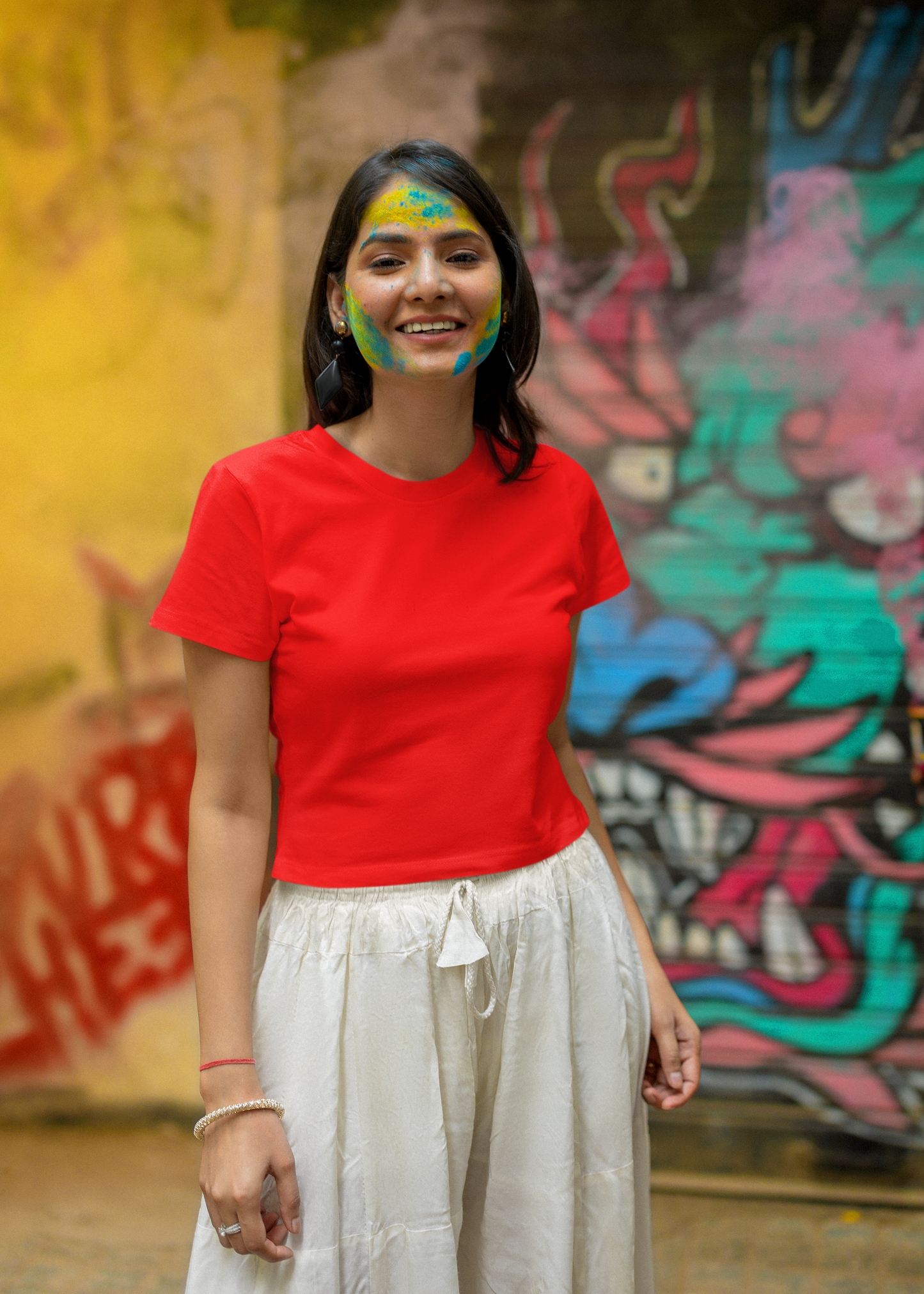 Crop Top Plain - Red