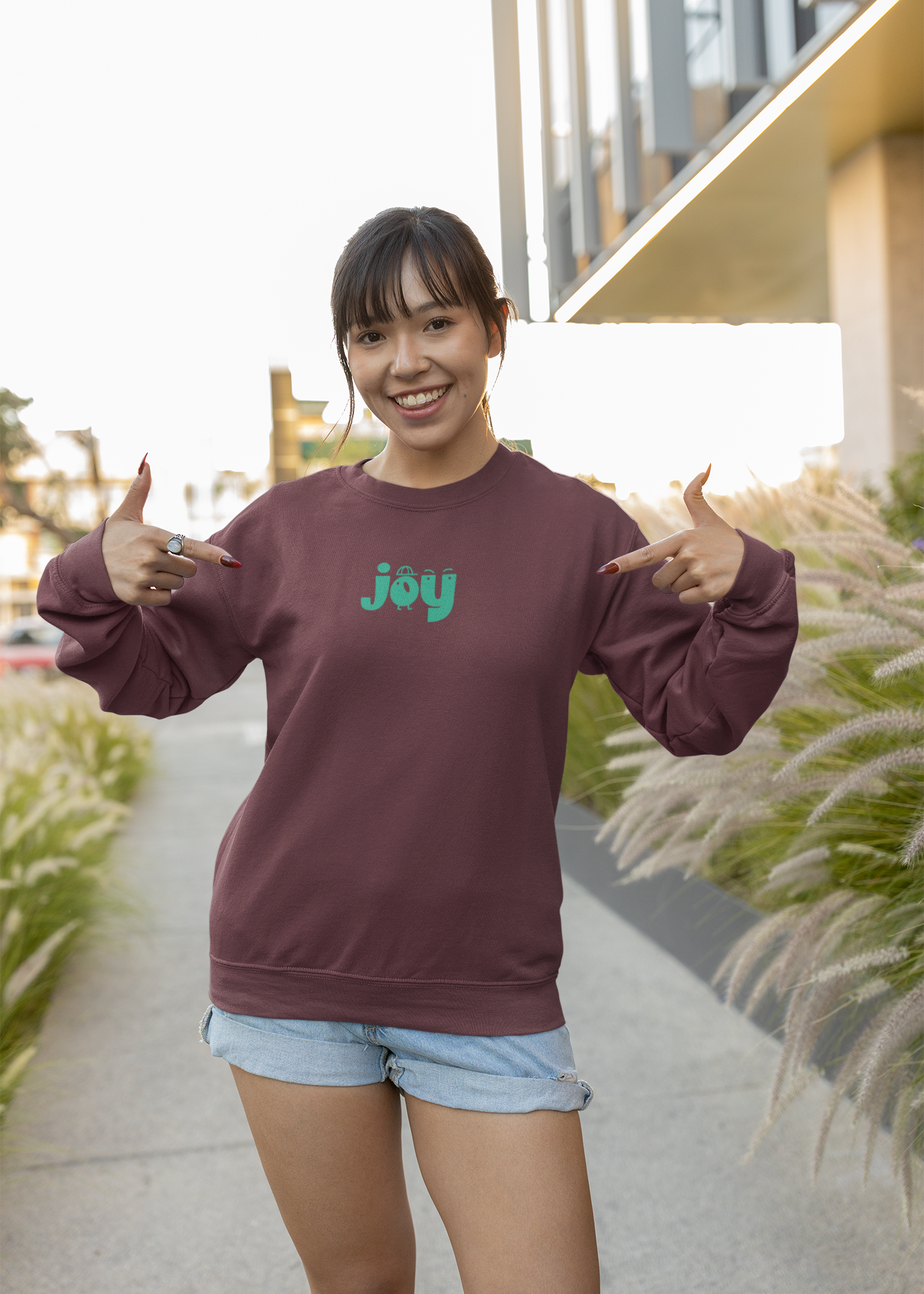 Joy - Round Neck Sweatshirt - Trio Vibes - Women