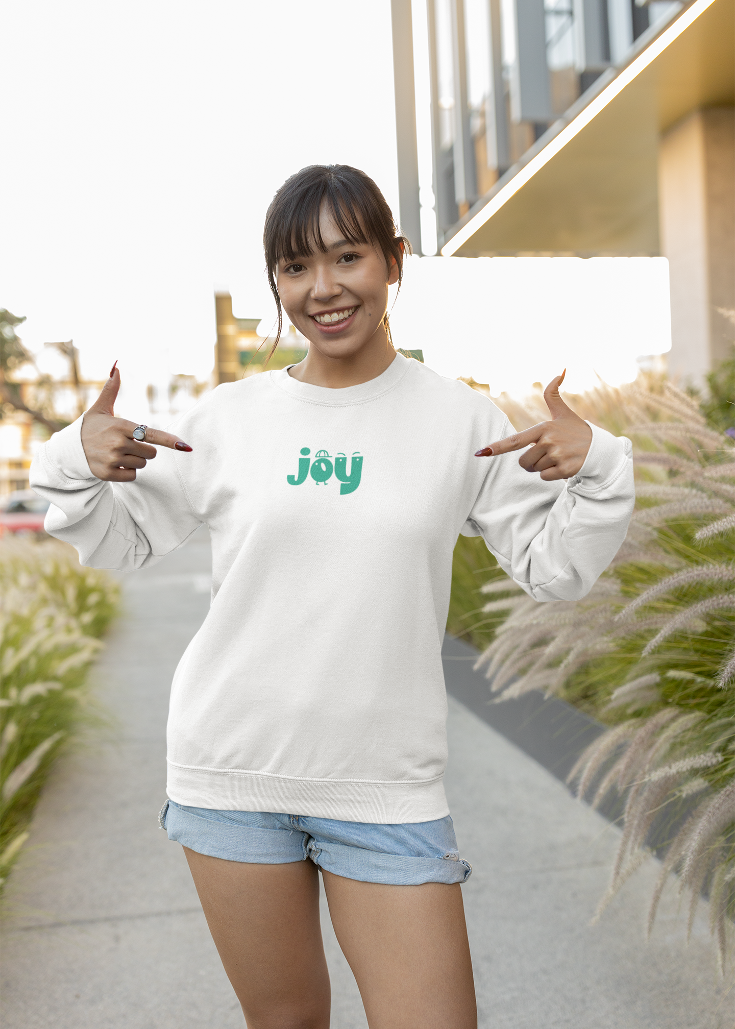 Joy - Round Neck Sweatshirt - Trio Vibes - Women