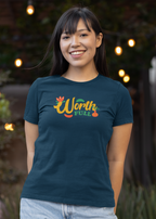 Worth Full - Doodle - Round Neck Half Sleeve T-Shirt - Women