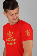 RCB - Play Bold Win Bold - IPL - Round Neck Half Sleeve T-Shirt - Unisex