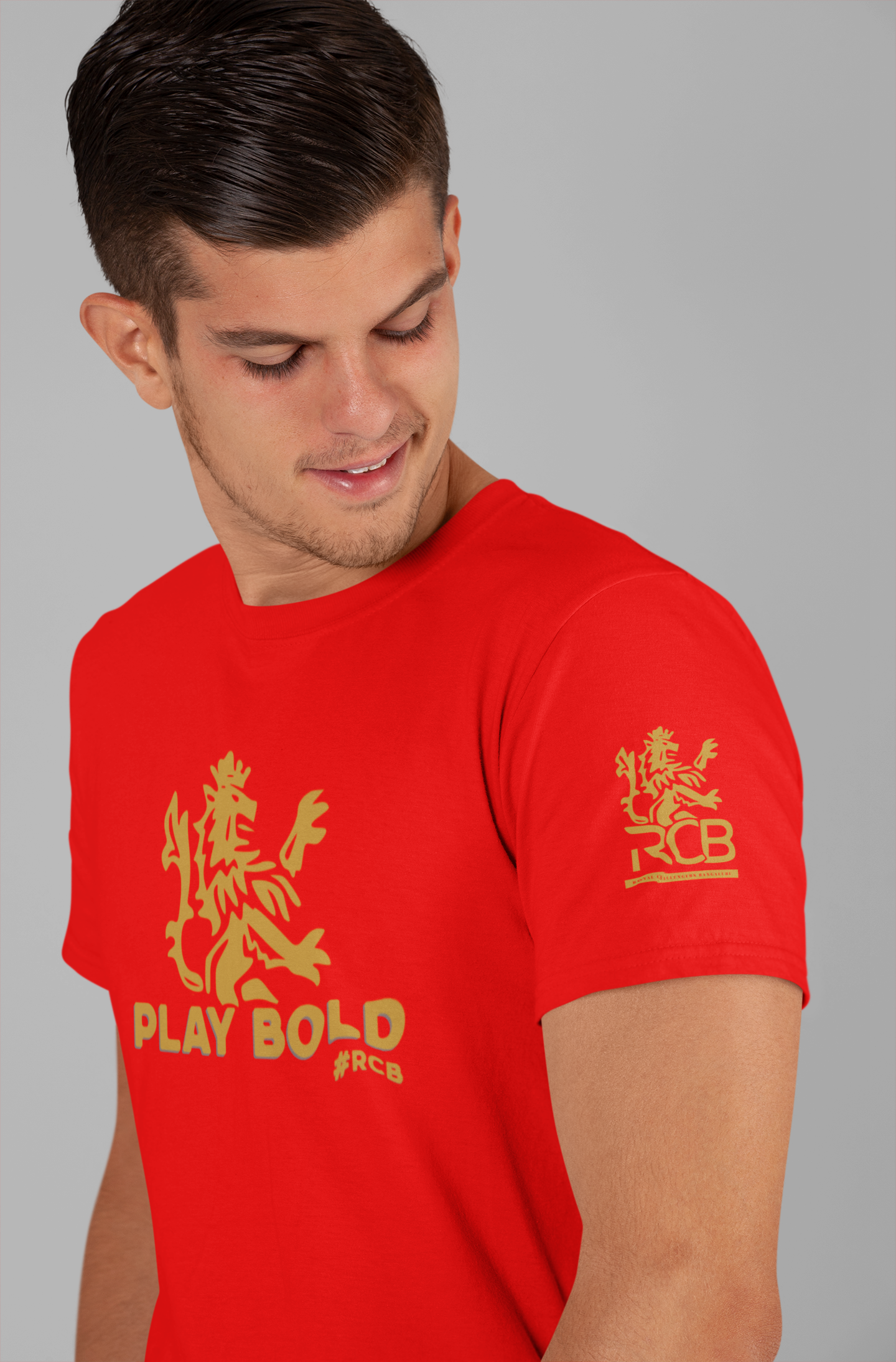 RCB - Play Bold - IPL - Round Neck Half Sleeve T-Shirt - Unisex