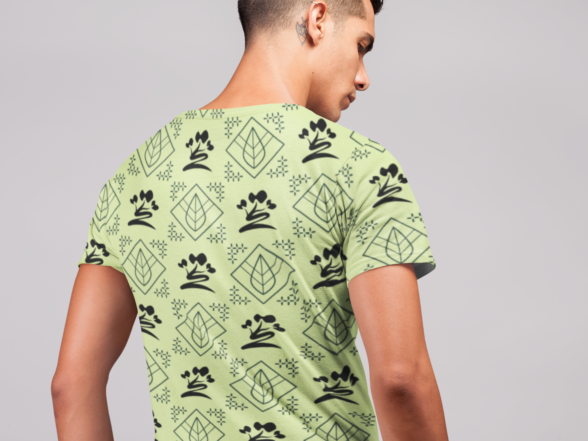 Botanical Leaves - All Over Printed Half Sleeve T-Shirt - Unisex
