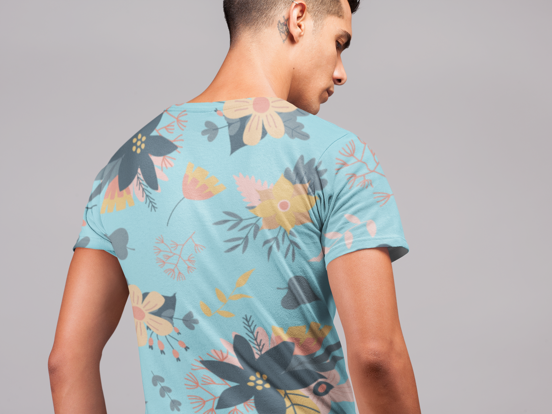Flower Blossom - All Over Printed Half Sleeve T-Shirt - Unisex