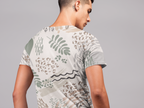 Leaves & Strokes - All Over Printed Half Sleeve T-Shirt - Unisex