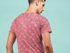 Hand Drawn Roses - All Over Printed Half Sleeve T-Shirt - Unisex
