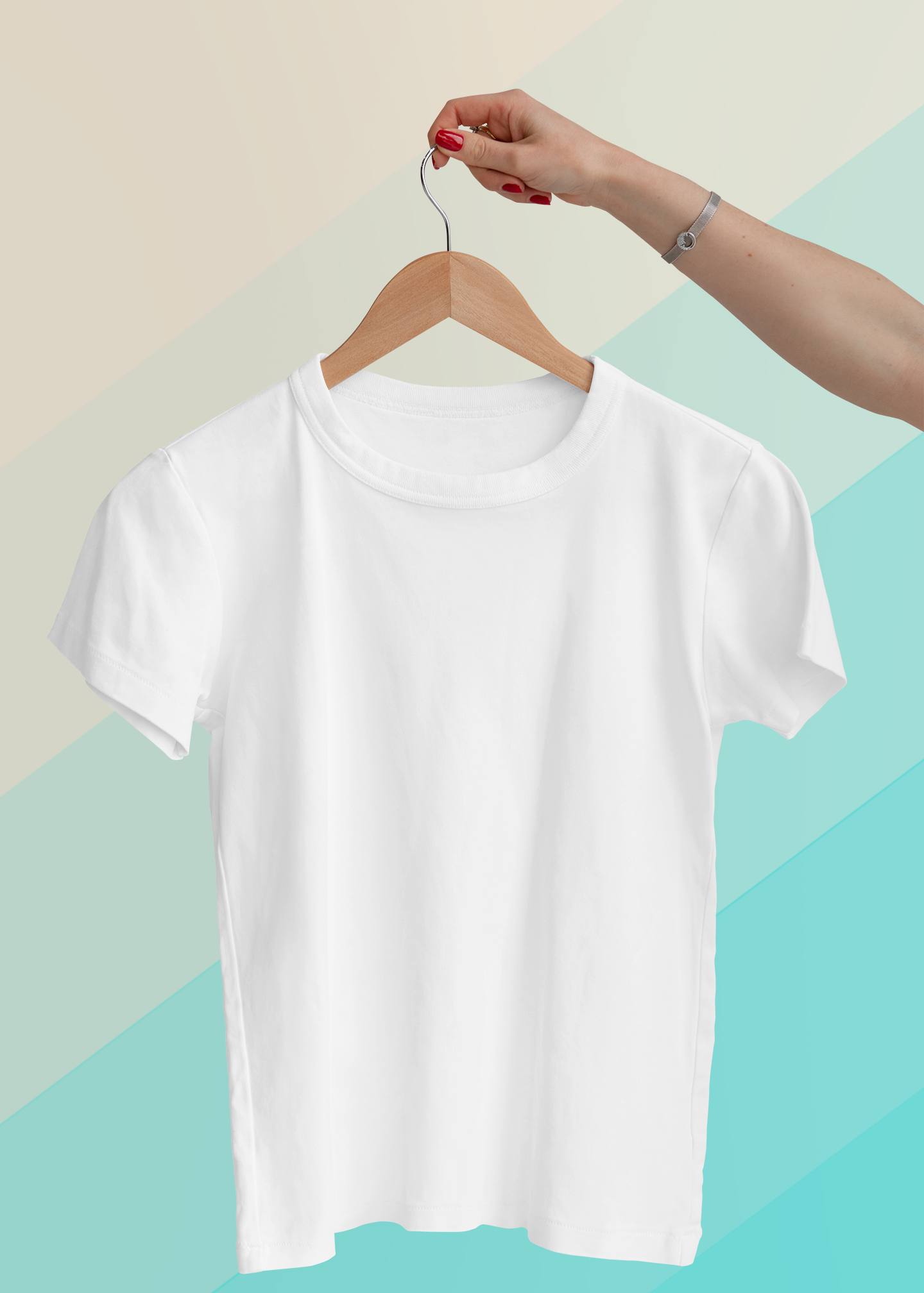 Round Neck Half Sleeve Plain T-Shirt - White - Women