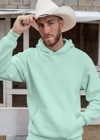 Hooded Plain Sweatshirt - Mint - Men