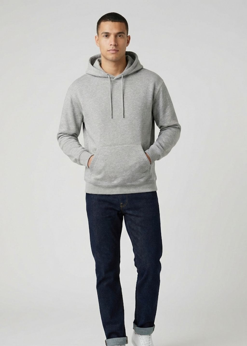 Unisex Gray Melange Cozy Hoodie