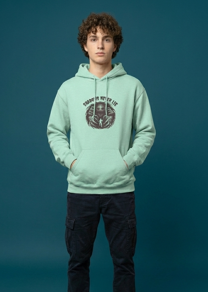 Shadows Never Lie - Unisex Mint Cozy Hoodie