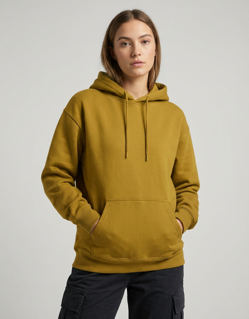 Unisex Mustard Yellow Cozy Hoodie
