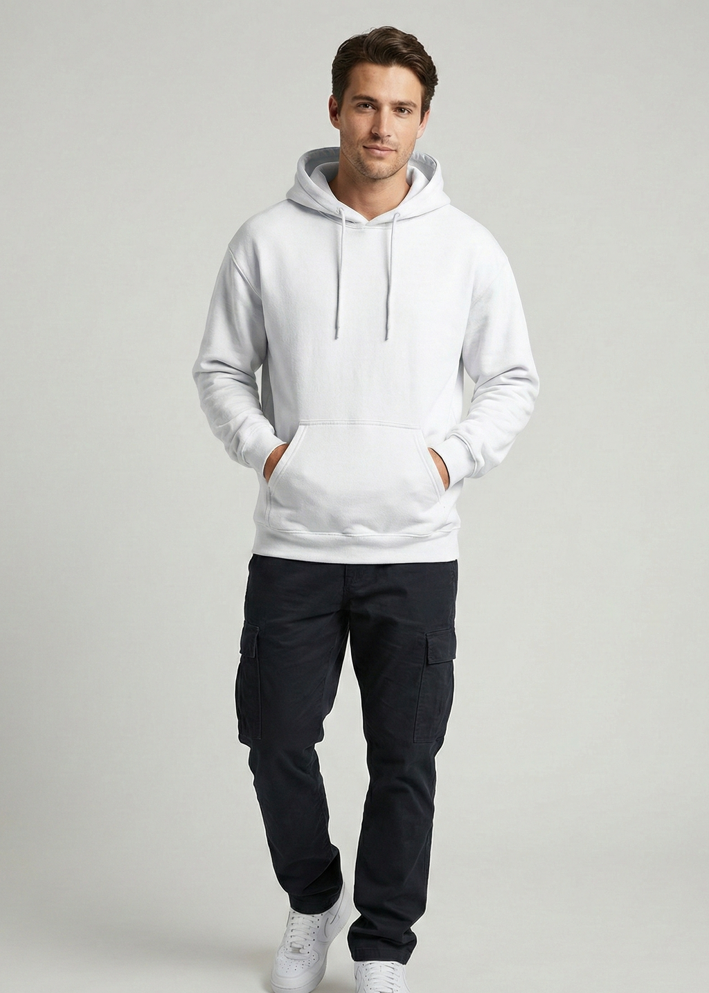 Unisex White Cozy Hoodie