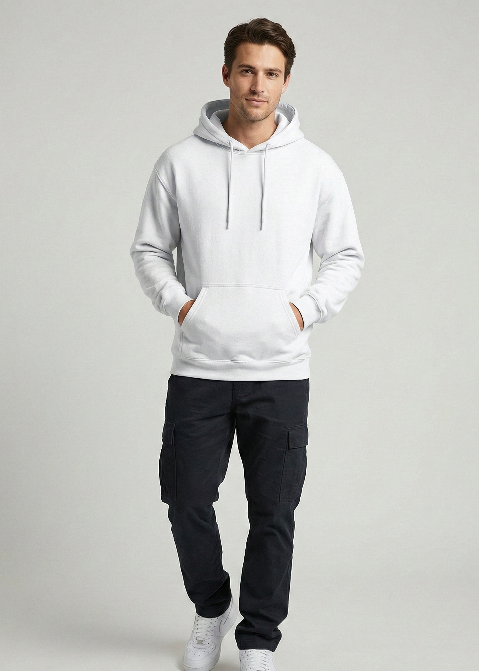 Unisex White Cozy Hoodie