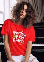 Push Past Limits - Round Neck Half Sleeve T-Shirt - Women