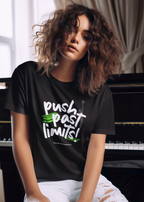 Push Past Limits - Round Neck Half Sleeve T-Shirt - Women