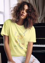 Pasta Lover - Doodle - Round Neck Half Sleeve T-Shirt - Women