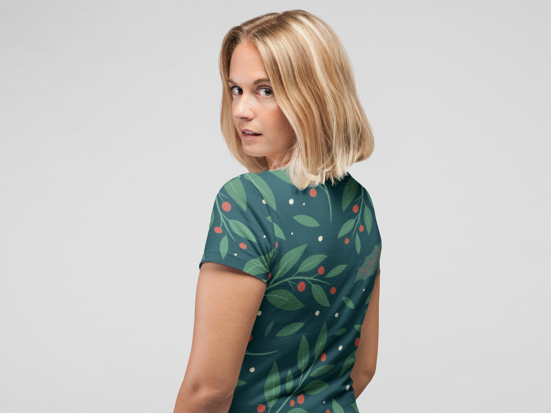 Leaves & Dots - All Over Printed Half Sleeve T-Shirt - Unisex