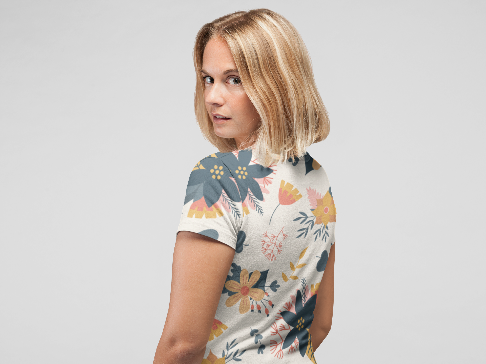 Flower Blossom - All Over Printed Half Sleeve T-Shirt - Unisex