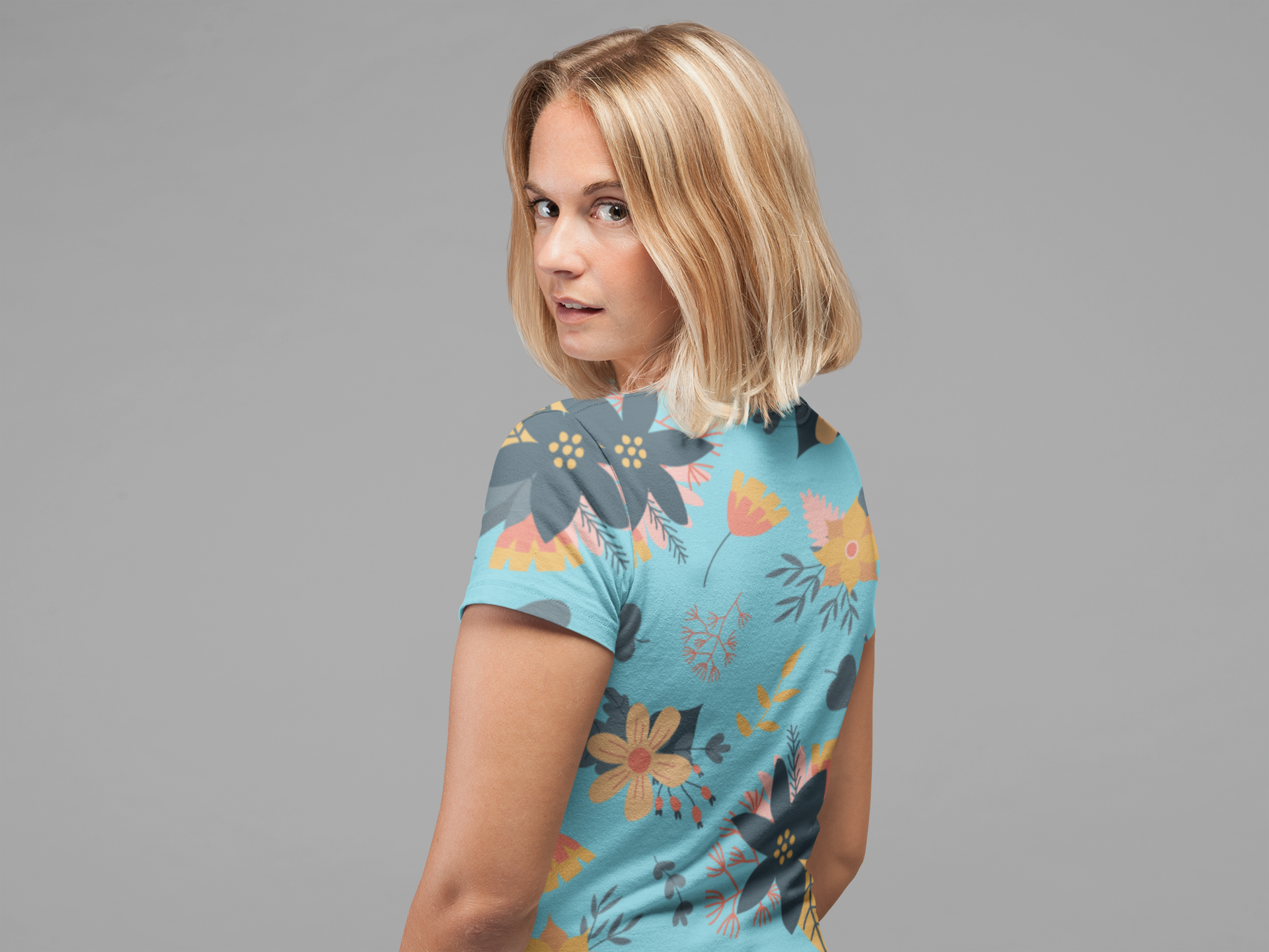 Flower Blossom - All Over Printed Half Sleeve T-Shirt - Unisex