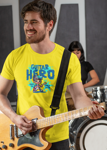 Guitar Hero - Round Neck Half Sleeve T-Shirt - Men