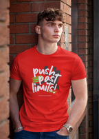 Push Past Limits - Basketball - Round Neck Half Sleeve T-Shirt - Men