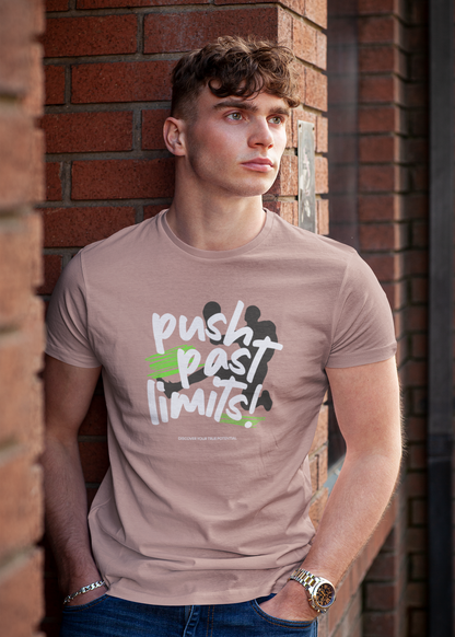 Push Past Limits - Basketball - Round Neck Half Sleeve T-Shirt - Men