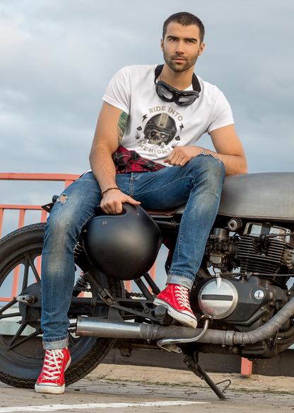 Ride Into The Night - Round Neck Half Sleeve T-Shirt - Men