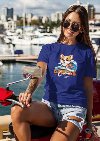 Surfing Culture - Round Neck Half Sleeve T-Shirt - Women