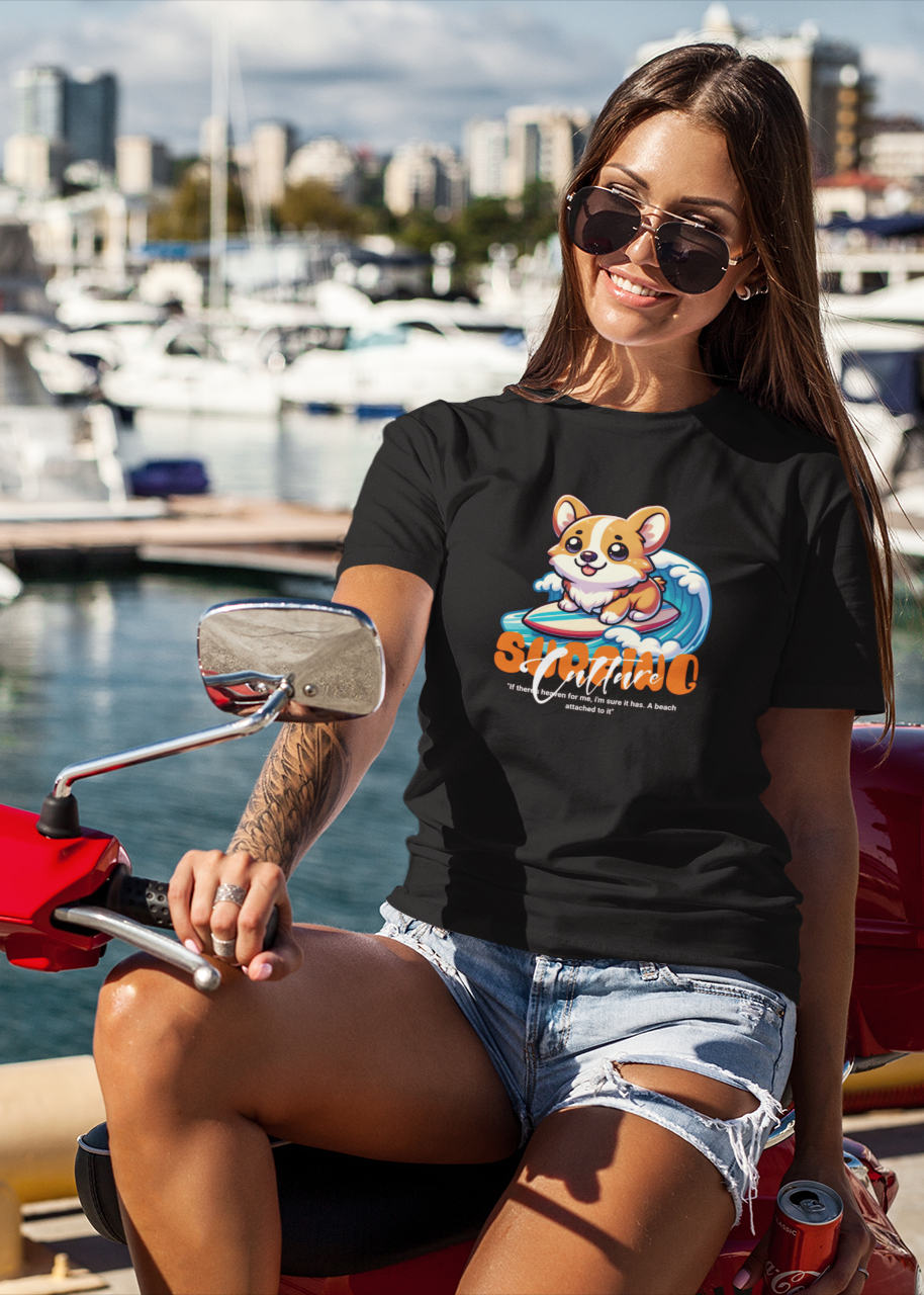 Surfing Culture - Round Neck Half Sleeve T-Shirt - Women