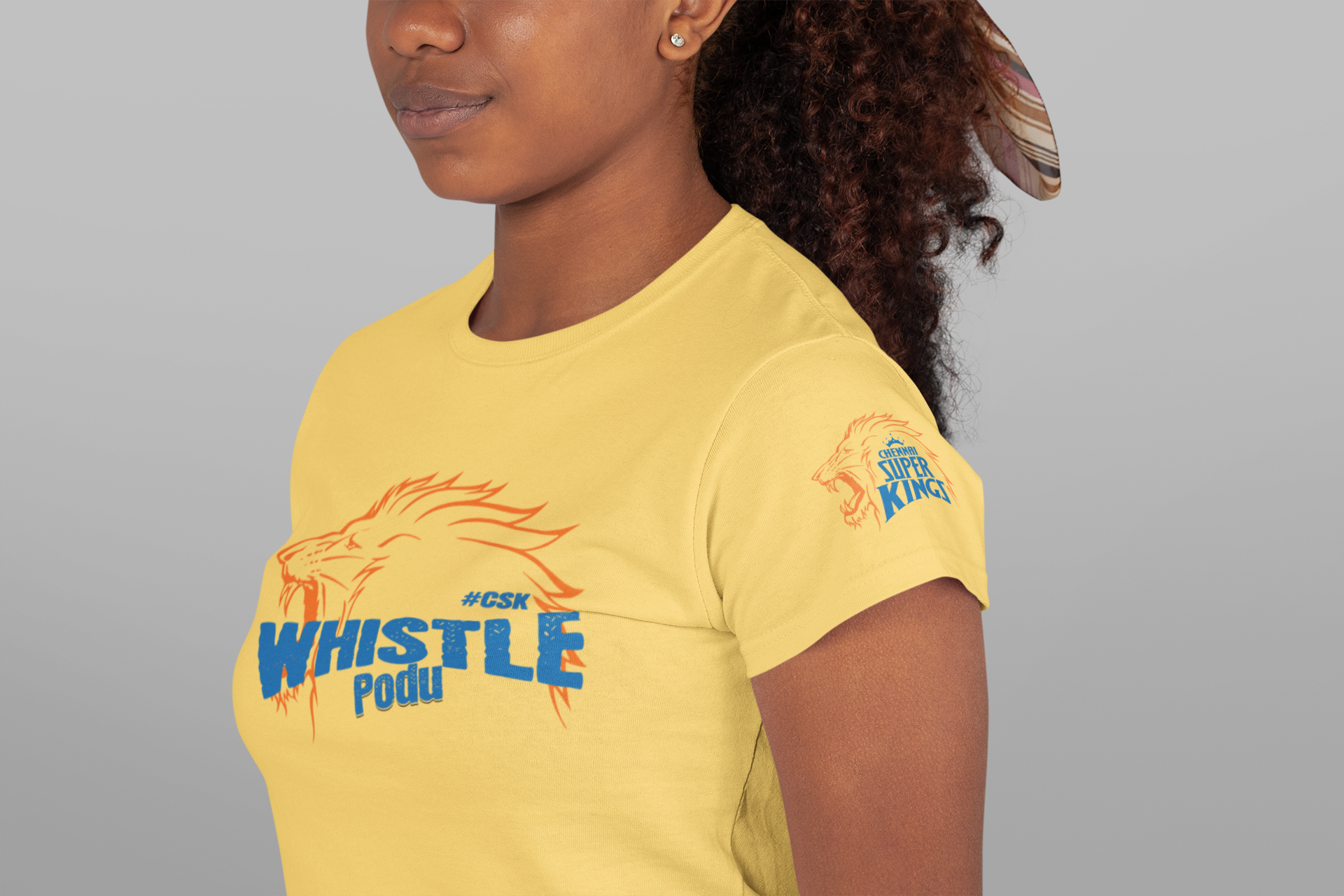 CSK - Whistle Podu - IPL - Round Neck Half Sleeve T-Shirt - Unisex